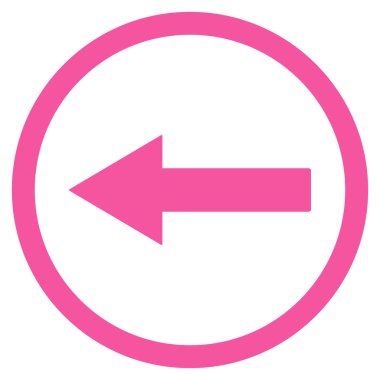 Left Rounded Arrow Flat Vector Symbol