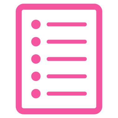 List Page Flat Vector Symbol