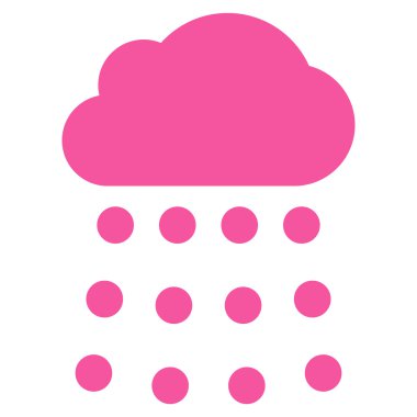 Yağmur bulutu düz vektör simgesi