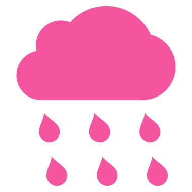 Yağmur bulutu düz vektör simgesi