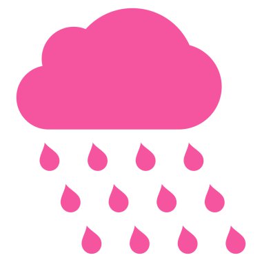 Yağmur bulutu düz vektör simgesi