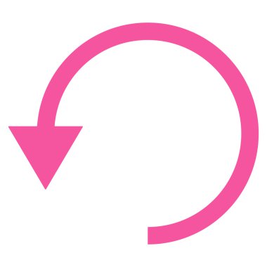 Saatin tersi yönde düz vektör Sembol döndürme