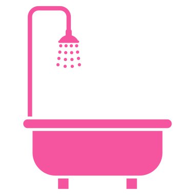 Duş banyo düz vektör simgesi