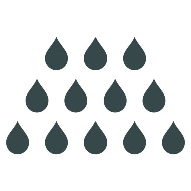 Damla düz vektör simgesi