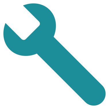 Wrench Flat Vector Symbol