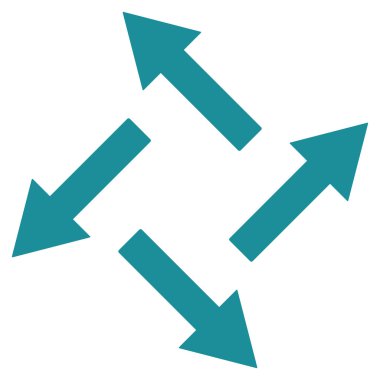 Vektör simge santrifüj oklar düz