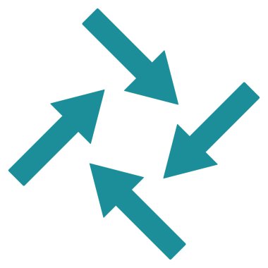 Centripetal Arrows Flat Vector Symbol