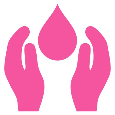 Su bakımı düz vektör simgesi