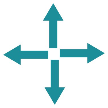 Genişletin okları düz vektör simgesi