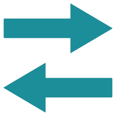 Horizontal Flip Arrows Flat Vector Symbol