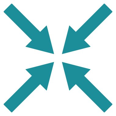 Center Arrows Flat Vector Symbol