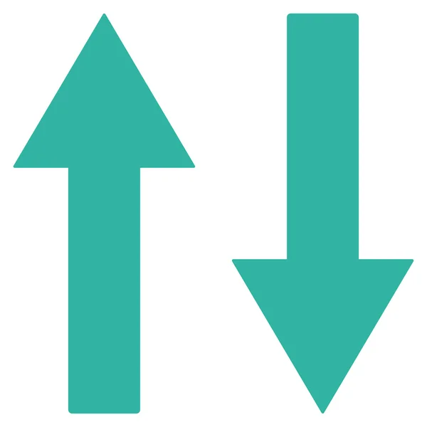 Vertikale Flip-Pfeile flache Vektor-Symbol — Stockvektor