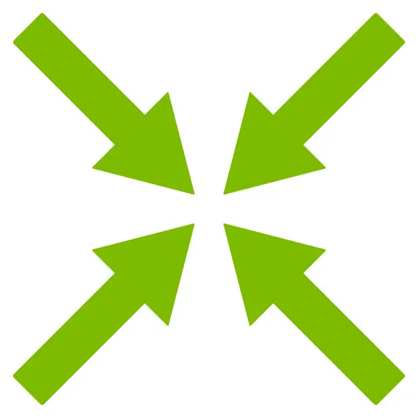 Center Arrows Flat Vector Symbol — Stock Vector
