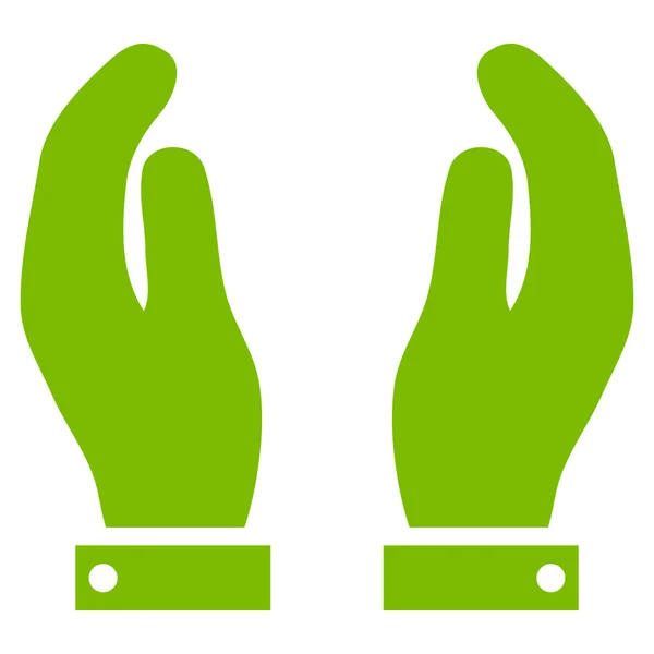 Care Hands Flat Vector Symbol — Stock Vector