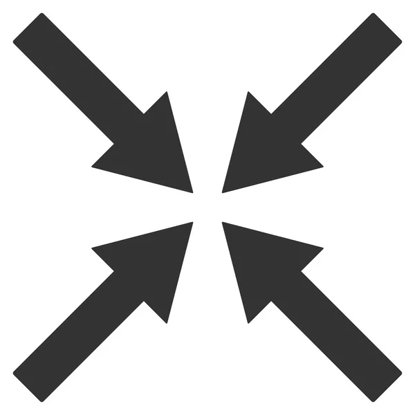 Center Arrows Flat Vector Symbol — Stok Vektör