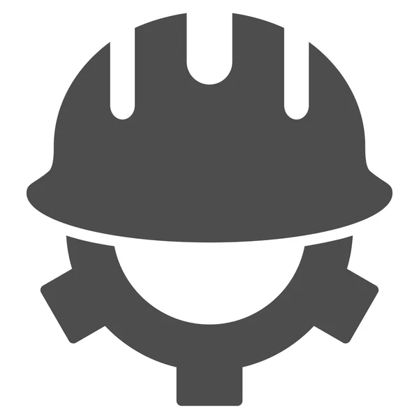 Desarrollo Casco Plano Símbolo Vector — Vector de stock