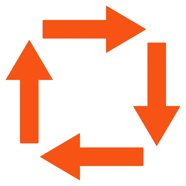 Setas de circulação Símbolo vetorial plano —  Vetores de Stock