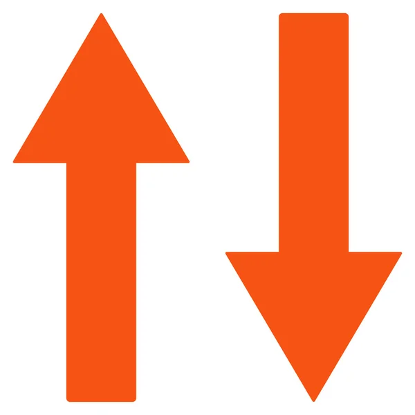 Vertical Flip Arrows Flat Vector Symbol — Wektor stockowy