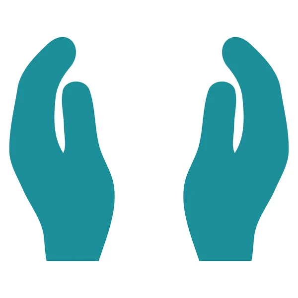 Φροντίδα χεριών επίπεδη διάνυσμα σύμβολο — Διανυσματικό Αρχείο
