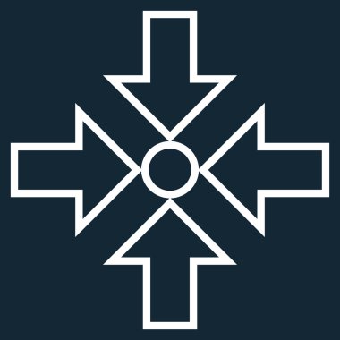 Oklar ince çizgi vektör simge sıkıştırmak