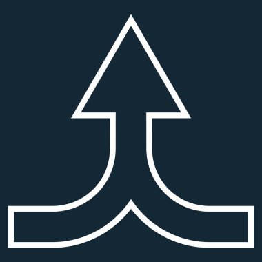 Anahat vektör simge yukarı ok birleştirmek