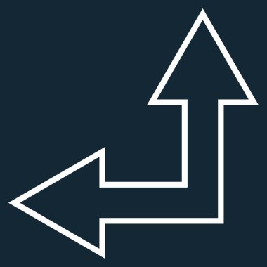 Seçimi ok sol yukarı kontur vektör simgesi