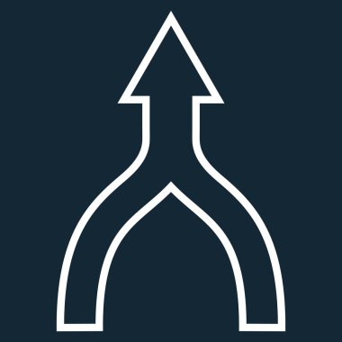 İnce çizgi vektör simge yukarı ok bağlanmak