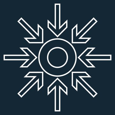 Oklar kontur vektör simge sıkıştırmak