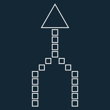 Kontur vektör simge yukarı ok birleştirmek