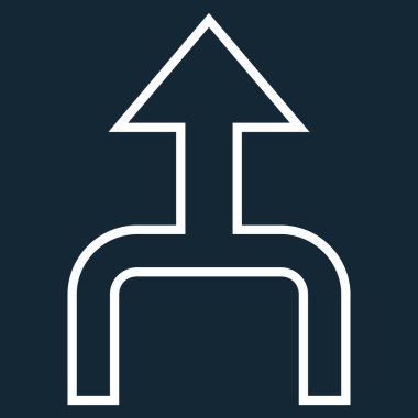 Kontur vektör simge yukarı ok birleştirmek