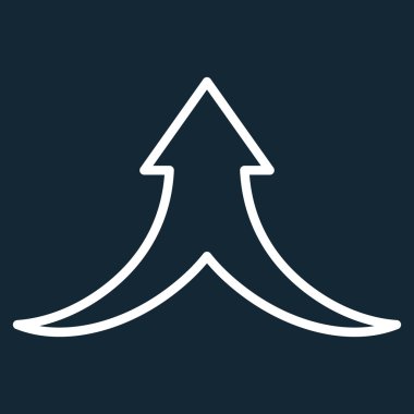 Kontur vektör simge yukarı ok birleştirmek