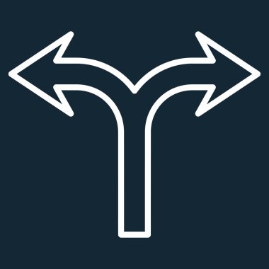 Seçimi ok sol sağ kontur vektör simgesi