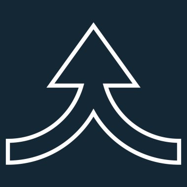 Kontur vektör simge yukarı bağlantı ok