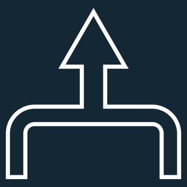 Kontur vektör simge yukarı ok bağlanmak