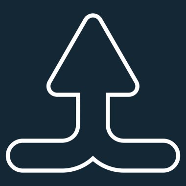 Kontur vektör simge yukarı ok birleştirmek