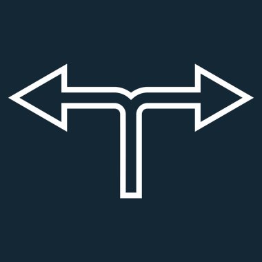 Sol seçim ok sağ kontur vektör simgesi