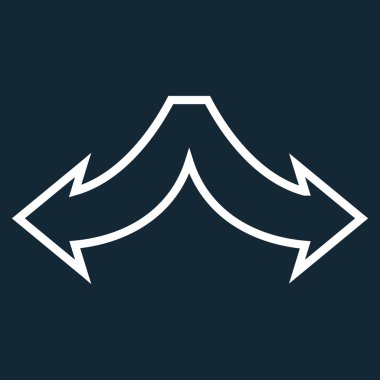 Seçimi ok sol kontur vektör simgesini sağ