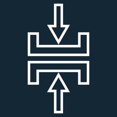 Basınç dikey ince çizgi vektör simgesi