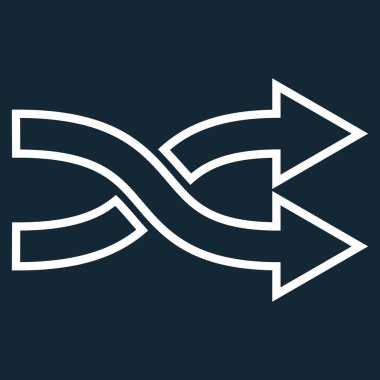 Okları yatay anahat vektör simge mix