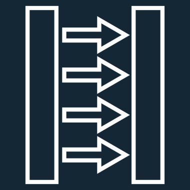 Basınç yatay kontur vektör simgesi