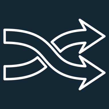 Okları yatay kontur vektör simge mix