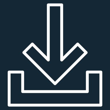 Yüklemeler ince çizgi vektör simgesi