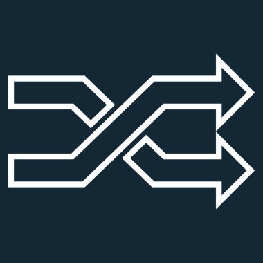 Okları yatay ince çizgi vektör simge mix