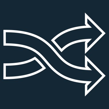 Okları yatay kontur vektör simge mix