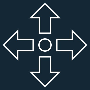 Oklar kontur vektör simge en üst düzeye çıkarmak