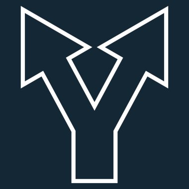 Anahat vektör simge yukarı kavşak ok