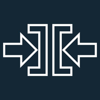 Basınç yatay anahat vektör simgesi