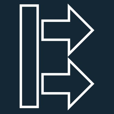 Vektör simge okları şu ince hat taşımak