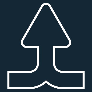 Kontur vektör simge yukarı ok birleştirme