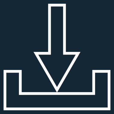 Yüklemeler ince çizgi vektör simgesi